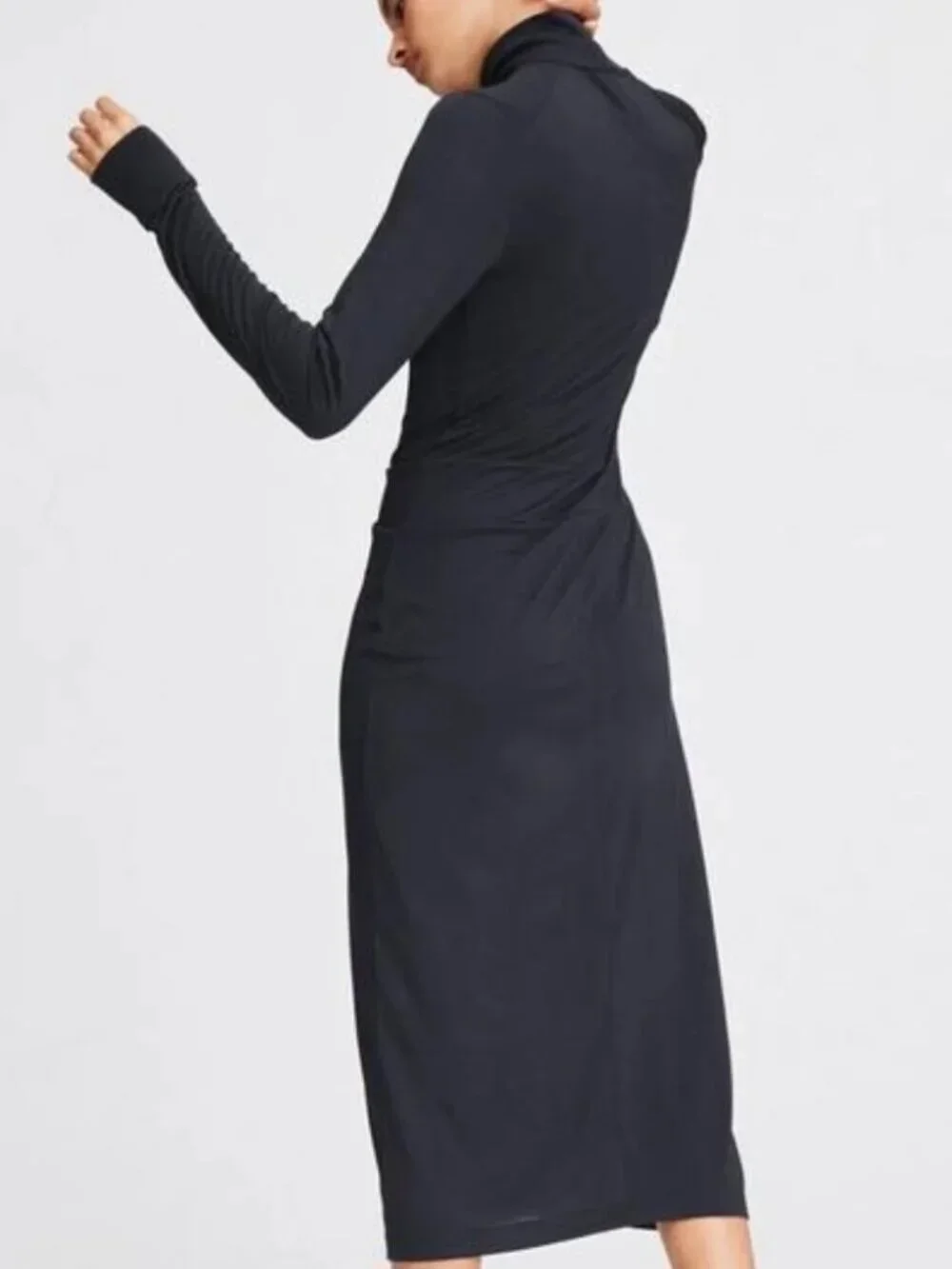 Rag & Bone Shawl Wrap Turtleneck Midi Dress - Picture 7 of 8